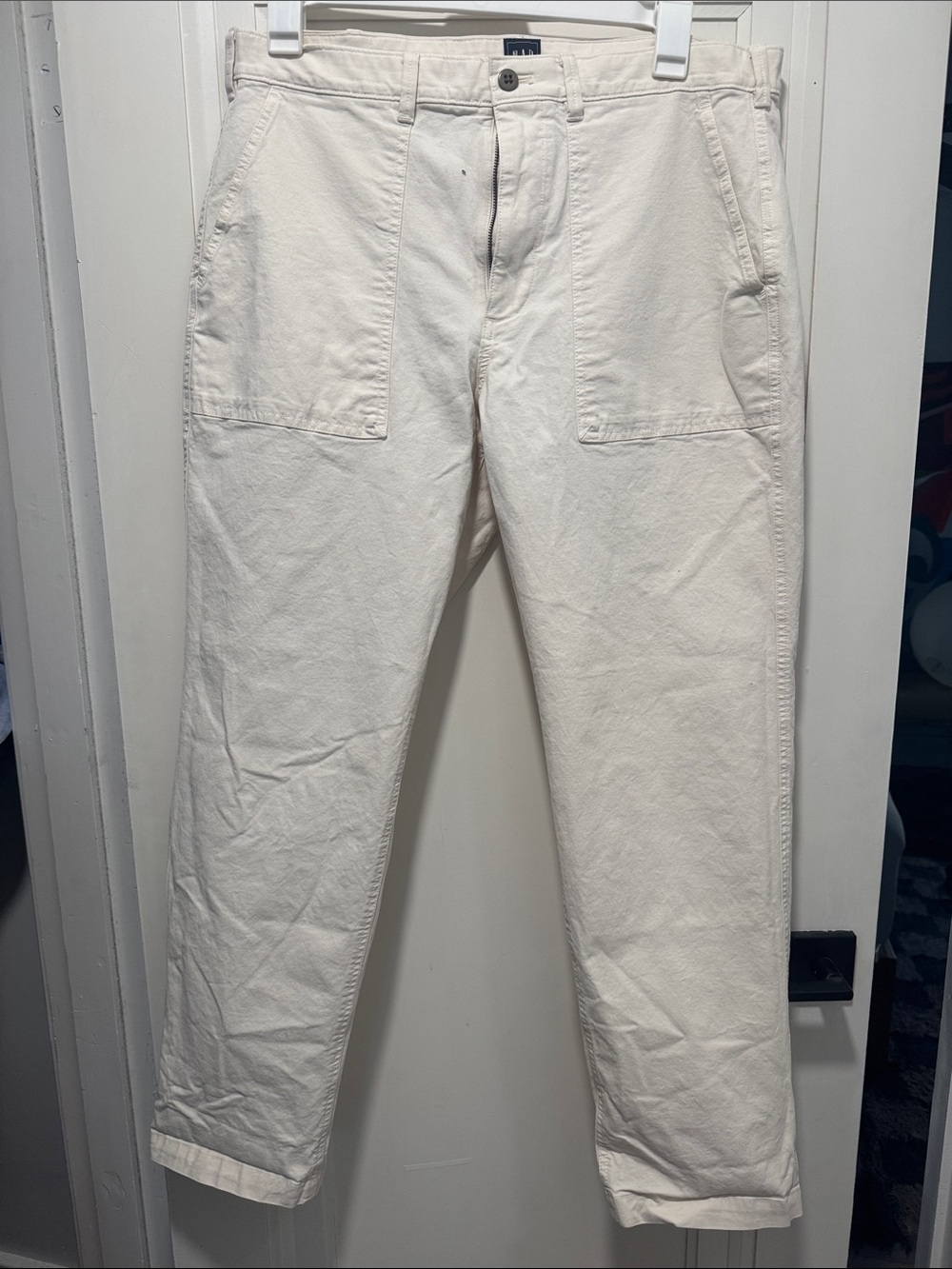 Gap Ivory Workwear Pants Straight Fit Sz 36